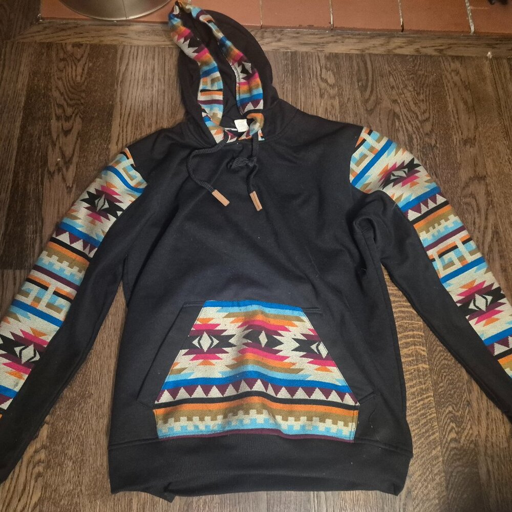 Tapestry sleeve hoodie